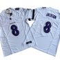men's & kids Baltimore Ravens 8 Lamar Jackson Jersey White Football F.U.S.E. Limited Team Game