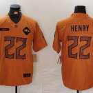 men's & youth Baltimore Ravens 22 Derrick Henry Jersey 2023 Brown Salute To Service Limited Football