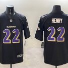 men's & kids Baltimore Ravens 22 Derrick Henry Jersey Black Fashion Limited Football Team Game