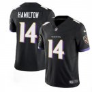 men's & kids Baltimore Ravens 14 Kyle Hamilton Jersey Black Football F.U.S.E. Limited Team Game