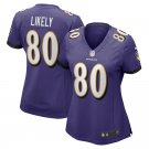 women's Baltimore Ravens 80 Isaiah Likely Jersey Purple Football F.U.S.E. Limited Team Game