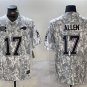 men's & youth Buffalo Bills 17 Josh Allen Jersey 2024 Arctic Camo Salute To Service Limited Football