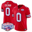 men's & kids Buffalo Bills 0 Keon Coleman Jersey Red F.U.S.E. 2024 Champions Limited Football