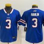 men's & kids Buffalo Bills 3 Damar Hamlin Jersey Blue Football F.U.S.E. Limited Player Team Game