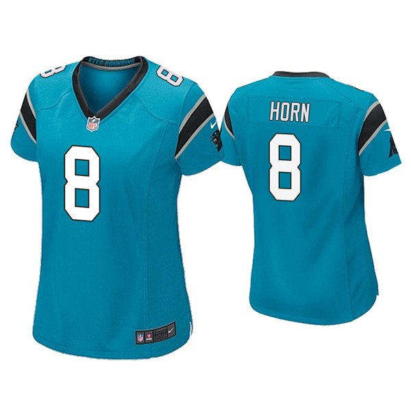 women's Carolina Panthers 8 Jaycee Horn Jersey Blue Football F.U.S.E. Limited Player Team Game