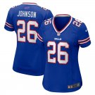 women's Buffalo Bills 26 Ty Johnson Jersey Blue Football F.U.S.E. Limited Player Team Game