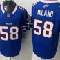 men's & kids Buffalo Bills 58 Matt Milano Jersey Blue Football F.U.S.E. Limited Player Team Game
