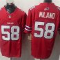 men's & kids Buffalo Bills 58 Matt Milano Jersey Red Football F.U.S.E. Limited Player Team Game