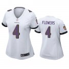 women's Baltimore Ravens 4 Zay Flowers Jersey White F.U.S.E Football Limited Player Team Game