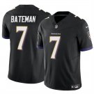 men's & kids Baltimore Ravens 7 Rashod Bateman Jersey Black F.U.S.E. Football Limited Team Game