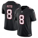 men's & kids Atlanta Falcons 8 Kyle Pitts Jersey Black Throwback Football F.U.S.E. Limited Game