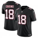 men's & kids Atlanta Falcons 18 Kirk Cousins Jersey Black Throwback Football F.U.S.E. Limited Game