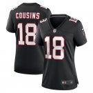 women's Atlanta Falcons 18 Kirk Cousins Jersey Black Alternate Football F.U.S.E. Limited Team Game