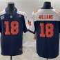 men's & kids Chicago Bears 18 Caleb Williams Jersey Navy F.U.S.E. With C Patch And No. 51 Patch