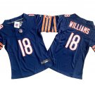 women's Chicago Bears 18 Caleb Williams Jersey Navy Football F.U.S.E. Limited Player Team Game