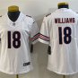 women's Chicago Bears 18 Caleb Williams Jersey White Football F.U.S.E. Limited Player Team Game
