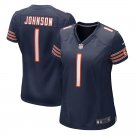women's Chicago Bears 1 Jaylon Johnson Jersey Navy Football Limited Player Team Game