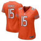 women's Chicago Bears 15 Rome Odunze Jersey Orange Football F.U.S.E. Limited Player Team Game