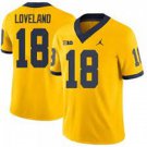 men's & youth Michigan Wolverines 18 Colston Loveland Jersey Yellow College Football Limited Game