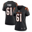 women's Cincinnati Bengals 61 Cody Ford Jersey Black Football F.U.S.E. Limited Player Team Game