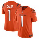 men's & kids Cincinnati Bengals 1 Ja'Marr Chase Jersey Orange Football F.U.S.E. Limited Team Game