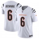 men's & kids Cincinnati Bengals 6 Jake Browning Jersey White Football F.U.S.E. Limited Team Game