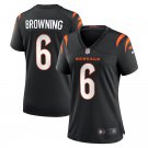 women's Cincinnati Bengals 6 Jake Browning Jersey Black Football F.U.S.E. Limited Player Team Game