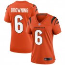 women's Cincinnati Bengals 6 Jake Browning Jersey Orange Football F.U.S.E. Limited Player Team Game