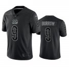 men's & youth Cincinnati Bengals 9 Joe Burrow Jersey Black RFLCTV Reflective Limited Football