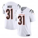 men's & kids Cincinnati Bengals 31 Zack Moss Jersey White Football F.U.S.E. Limited Player Team Game