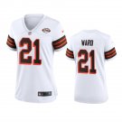 women's Cleveland Browns 21 Denzel Ward Jersey White F.U.S.E. 1946 Collection Football Limited Game
