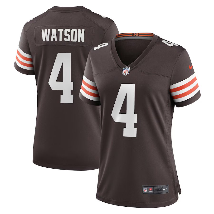 women's Cleveland Browns 4 Deshaun Watson Jersey Brown Football F.U.S.E. Limited Player Team Game