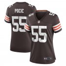 women's Cleveland Browns 55 Ethan Pocic Jersey Brown Football F.U.S.E. Limited Player Team Game