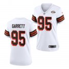 women's Cleveland Browns 95 Myles Garrett Jersey White F.U.S.E. 1946 Collection Football Limited