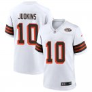 men's & kids Cleveland Browns 10 Quinshon Judkins Jersey White 2025 Draft F.U.S.E. 1946 Collection