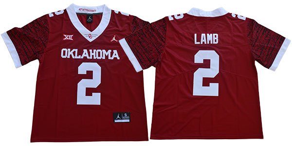 men's & youth Oklahoma Sooners 2 CeeDee Lamb Jersey Red College Football Limited Team Game