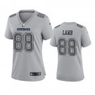 women's Dallas Cowboys 88 CeeDee Lamb Jersey Gray Atmosphere Fashion Limited Football