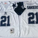 men's & youth Dallas Cowboys 21 Deion Sanders Jersey Throwback White M&N Football Retired Player