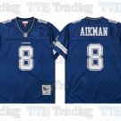 men's & youth Dallas Cowboys 8 Troy Aikman Jersey Throwback Navy M&N Football Retired Player