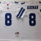 men's & youth Dallas Cowboys 8 Troy Aikman Jersey Throwback White M&N Football Retired Player