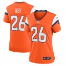 women's Denver Broncos 26 Devon Key Jersey Orange 2024 F.U.S.E. Limited Football Team Game