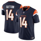 men's & kids Denver Broncos 14 Courtland Sutton Jersey Navy 2024 F.U.S.E. Limited Football Game
