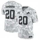 men's & youth Detroit Lions 20 Barry Sanders Jersey Arctic 2024 Salute To Service Limited Football