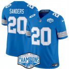 men's & kids Detroit Lions 20 Barry Sanders Jersey Blue 2024 F.U.S.E. Champions Patch Football