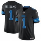 men's & kids Detroit Lions 1 Jameson Williams Jersey Black 2025 F.U.S.E. Limited Football Team Game
