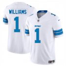 men's & kids Detroit Lions 1 Jameson Williams Jersey White 2025 F.U.S.E. Limited Football Team Game