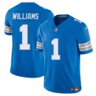 men's & kids Detroit Lions 1 Jameson Williams Jersey Blue 2025 F.U.S.E. Limited Football Team Game