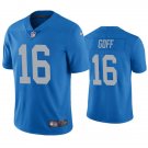 men's & kids Detroit Lions 16 Jared Goff Jersey Blue Alternate Limited Football Player Team Game