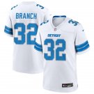 men's & kids Detroit Lions 32 Brian Branch Jersey White 2024 F.U.S.E. Limited Football Team Game