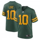 men's & kids Green Bay Packers 10 Jordan Love Jersey Alternate F.U.S.E. Limited Football Team Game